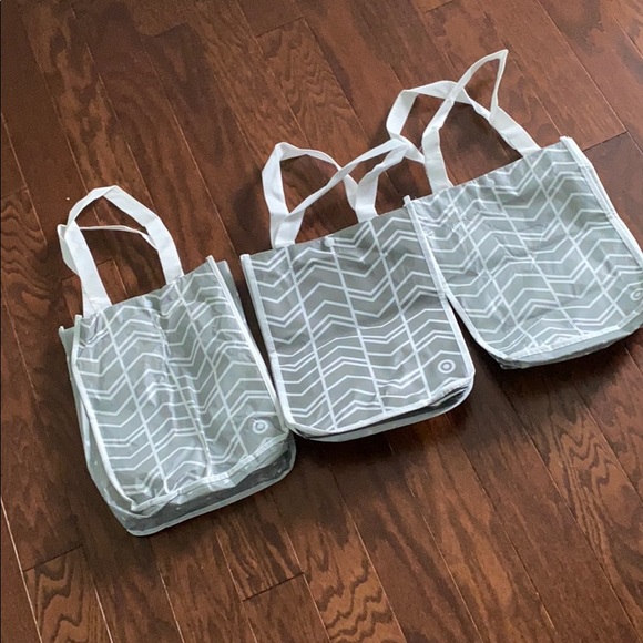 Target Bags Shopmycloset 3 Reusable Target Gray White Bags Poshmark